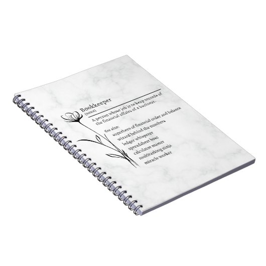Bookkeeper Definition Funny Synonym Foto Notebook Notizblock (Rechte Seite)