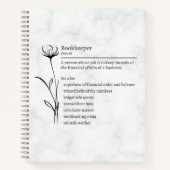Bookkeeper Definition Funny Synonym Notebook Notizblock (Vorderseite)