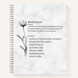 Bookkeeper Definition Funny Synonym Notebook Notizblock