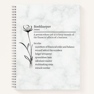 Bookkeeper Definition Funny Synonym Notebook Notizblock