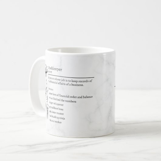 Bookkeeper Definition Funny Synonyms Tasse (Vorderseite Links)