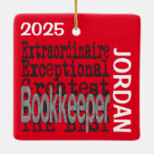 Bookkeeper Extraordinaire CUSTOM Keramikornament (Rückseite)