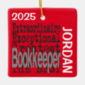 Bookkeeper Extraordinaire CUSTOM Keramikornament (Vorderseite)