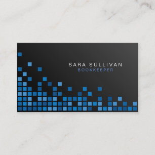 Bookkeeper Financial Services Abstrakt Blue Cubes Visitenkarte
