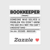 Bookkeeper Noul Tax Vorbereitung Funny Marketing Aufkleber (Blatt)