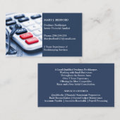 Bookkeeping Services Business Card Template Visitenkarte (Vorne/Hinten)