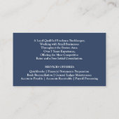 Bookkeeping Services Business Card Template Visitenkarte (Rückseite)