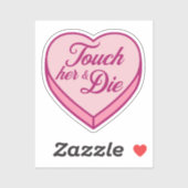 Booklet Candy heart - Touch Her & Die Aufkleber (Blatt)