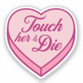 Booklet Candy heart - Touch Her & Die Aufkleber (Vorderseite)