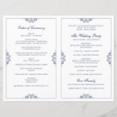 Booklet für Hochzeitstorte - Nadine (Navy) (Rückseite)