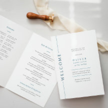 Booklet "Minimal Blue Bar Mitzvah"