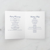 Booklet/Programm für Minimalistische Sketch-Hochze Karte (Innenseite)