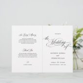 Booklet zum klassischen Script-Elegant-Hochzeitspr (Stehend Vorderseite)