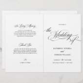 Booklet zum klassischen Script-Elegant-Hochzeitspr (Vorne/Hinten)