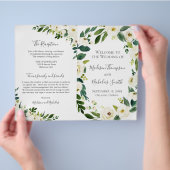 Booklets zum Hochzeitsprogramm für Weiße Blume und (Hand)