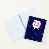 Booklover Buchstaben zeichnend blaues Spiral Noteb Notizblock (Innenseite)