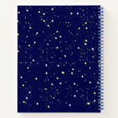 Booklover Buchstaben zeichnend blaues Spiral Noteb Notizblock (Rückseite)