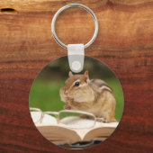 Booklover Chipmunk Schlüsselanhänger (Vorderseite)