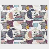 Booklover Muster Geschenkpapier (Flach)