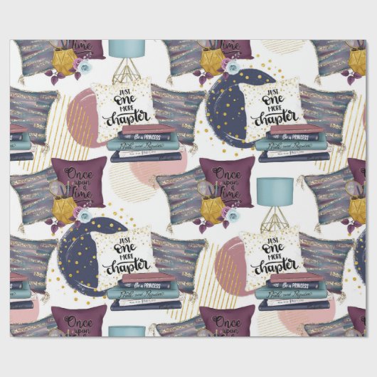 Booklover Muster Geschenkpapier (Flach)