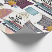 Booklover Muster Geschenkpapier (Ecke)