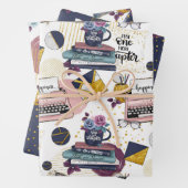 Booklover Muster Geschenkpapier Set (Beispiel)