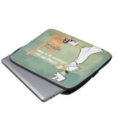 Booklover Woman And Dog Reading Laptopschutzhülle (Vorne Knopf)