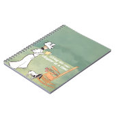 Booklover Woman And Dog Reading Notizblock (Linke Seite)