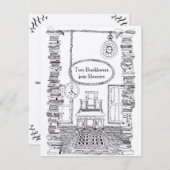 Booklovers, die Einladung mit rotem Etzeichen (Vorne/Hinten)