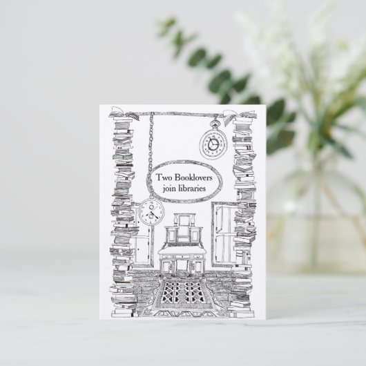 Booklovers, die Einladung mit rotem Etzeichen (Stehend Vorderseite)