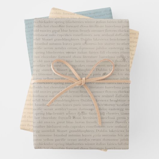 BookLovers Geschenkpapier Set (Beispiel)