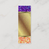 Bookmark Business Card Glitter Graphic Background Mini Visitenkarte (Rückseite)
