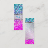 Bookmark Business Card Glitter Graphic Background Mini Visitenkarte (Vorne/Hinten)