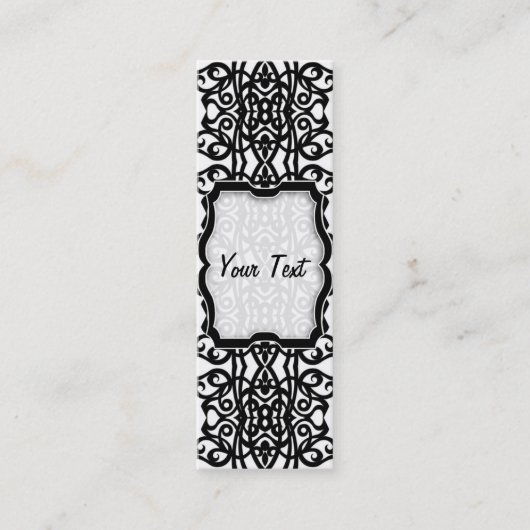 Bookmark Business Card Lace Embroidery Design Mini Visitenkarte (Vorderseite)