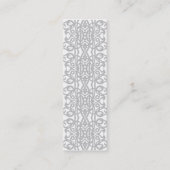 Bookmark Business Card Lace Embroidery Design Mini Visitenkarte (Rückseite)