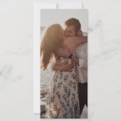 Bookmark Calendar Heart Modern Calligraphy Wedding Save The Date (Rückseite)