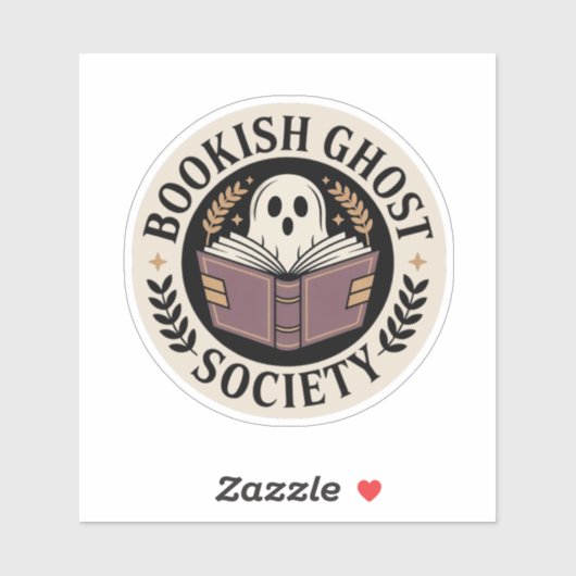 Bookmark Ghost Society - Gemütliches Spooky-Abzeic Aufkleber (Blatt)