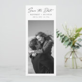 Bookmark Old Money Wedding Photo Save the Date (Stehend Vorderseite)