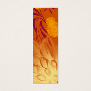 Bookmark Orange Yellow Flowers Custom Template