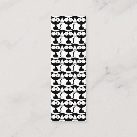 BOOKMARKER BLACK CAT GINGER MINI VISITENKARTE (Vorderseite)