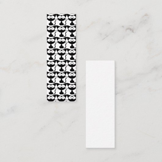 BOOKMARKER BLACK CAT GINGER MINI VISITENKARTE (Vorne/Hinten)