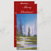 Bookmarker Merry Christmas Pine Forest (Vorne/Hinten)