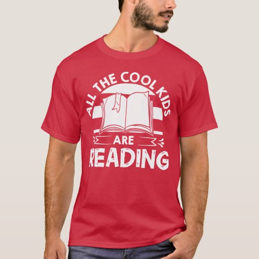 Bookmarks Are For Quitters Gift Book Reading 70s v T-Shirt (Vorderseite)