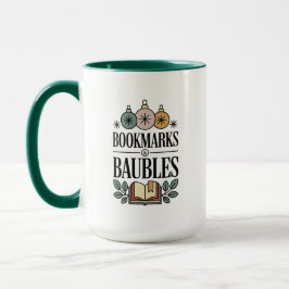 Bookmarks & Baubles Holiday Tasse