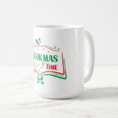 Bookmas Time Reading Book Lover Holiday Print Appa Kaffeetasse (VorderseiteRechts)