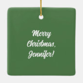 Bookmobil mit Weihnachtsbaum oben Keramikornament (Rückseite)