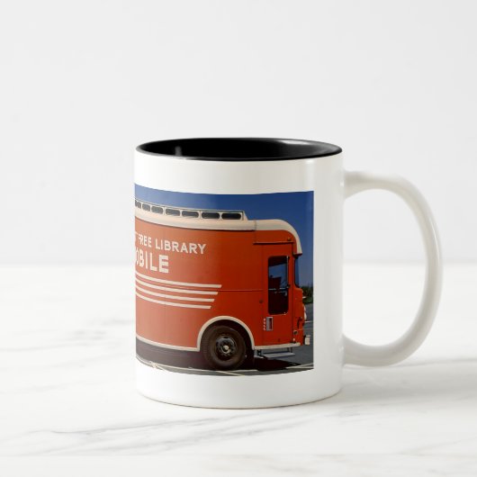 Bookmobile-Kaffee-Tasse Zweifarbige Tasse (Rechts)