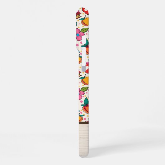 Books & Apple Teacher Phone Case • Custom Name iPhone Hülle (Linke Seite)