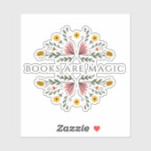 Books are Magic Sticker (Blatt)