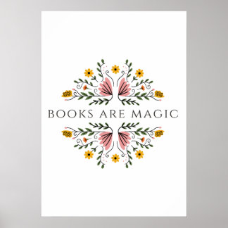 Books are Magic Sticker Poster